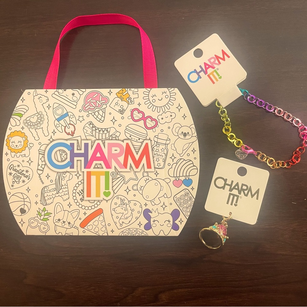 Charm It! Rainbow Bracelet and Mermaid Tiara Charm Set
